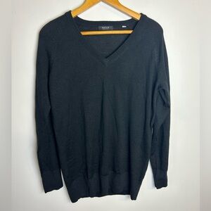 DSTLD Wool Womens Pullover Sweater Size S Black Old Money Comfy lightweight